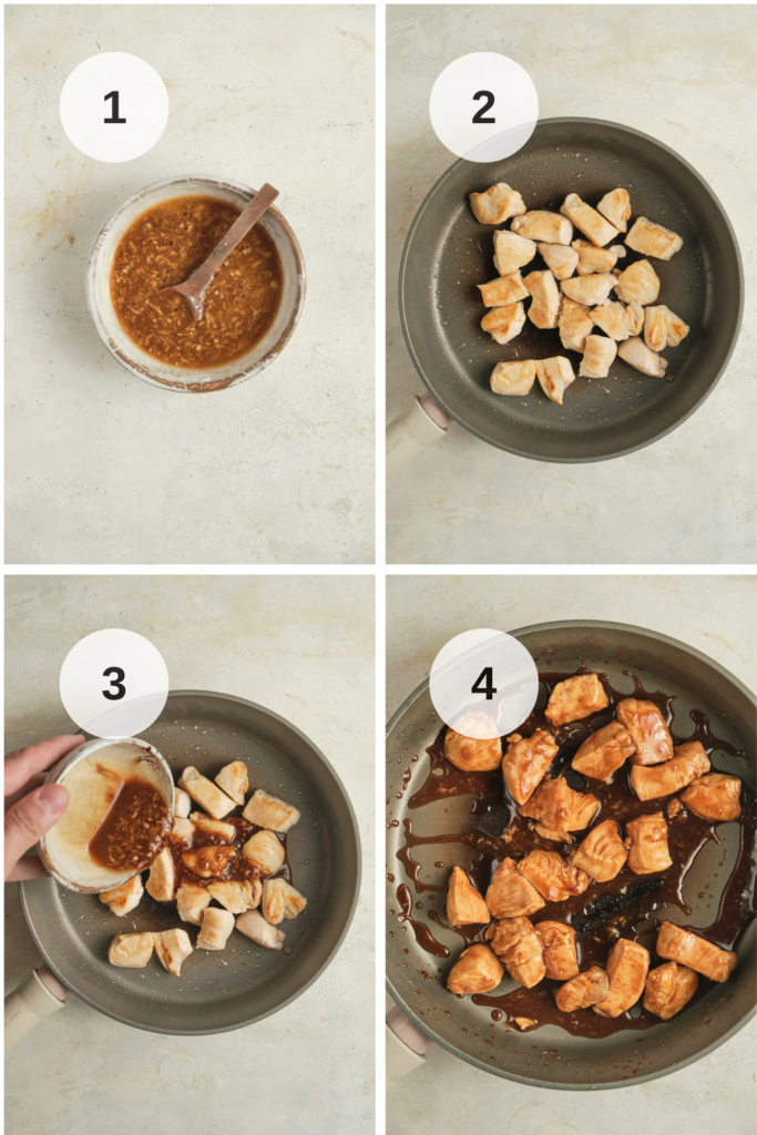 Step-by-Step Photos to make Teriyaki Chicken Rice Bowl