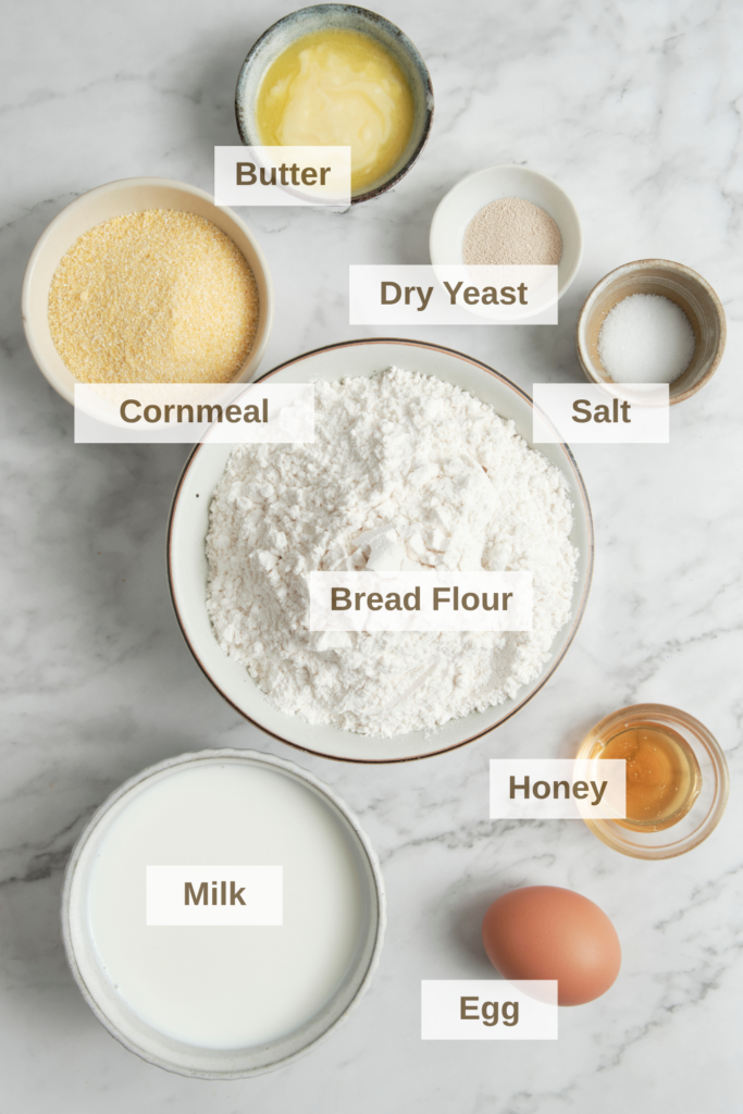 Ingredients to make English Muffins