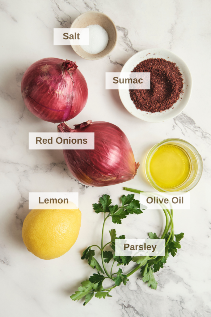 Ingredients for Sumac Onions