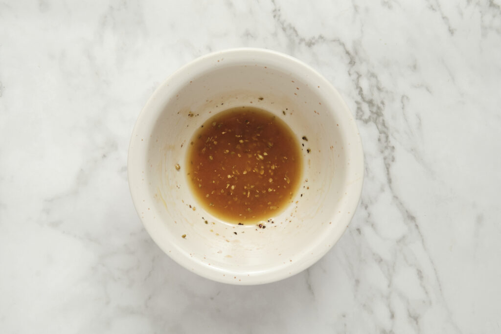 red wine dressing in a bowl