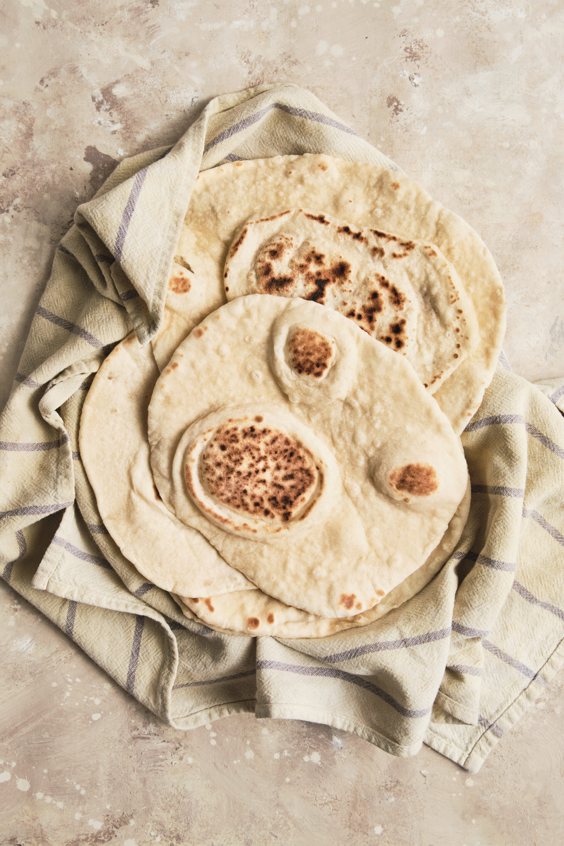 freshly baked lavash bread