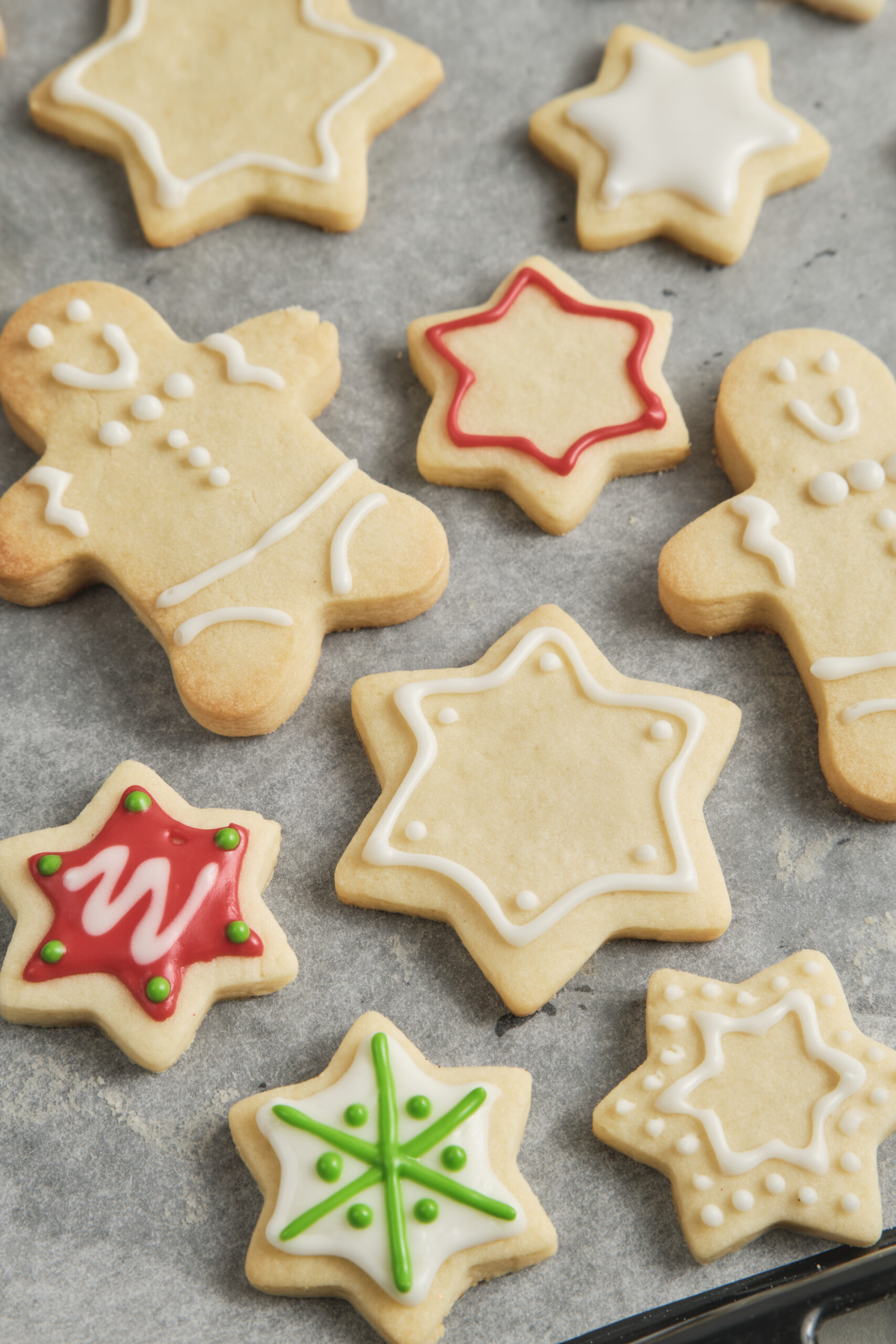 Weihnachtsplätzchen mit Zuckerguss